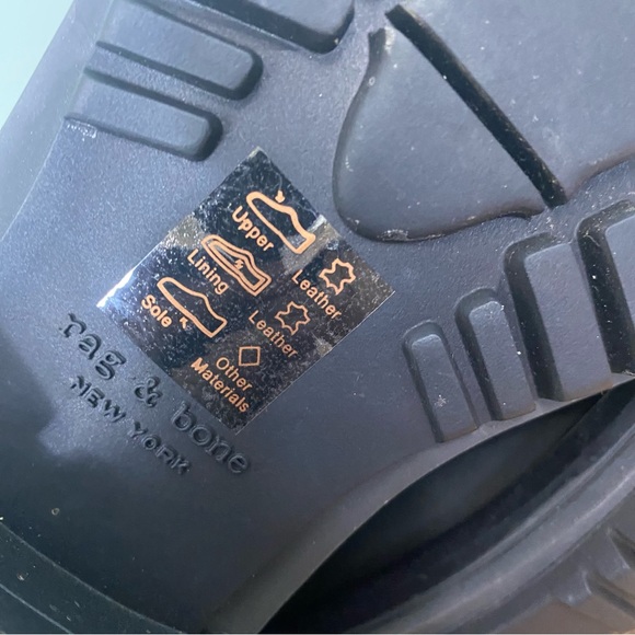 Rag & Bone Shiloh Combat Leather Black Lace Uo Boots Size 10 - Picture 14 of 14